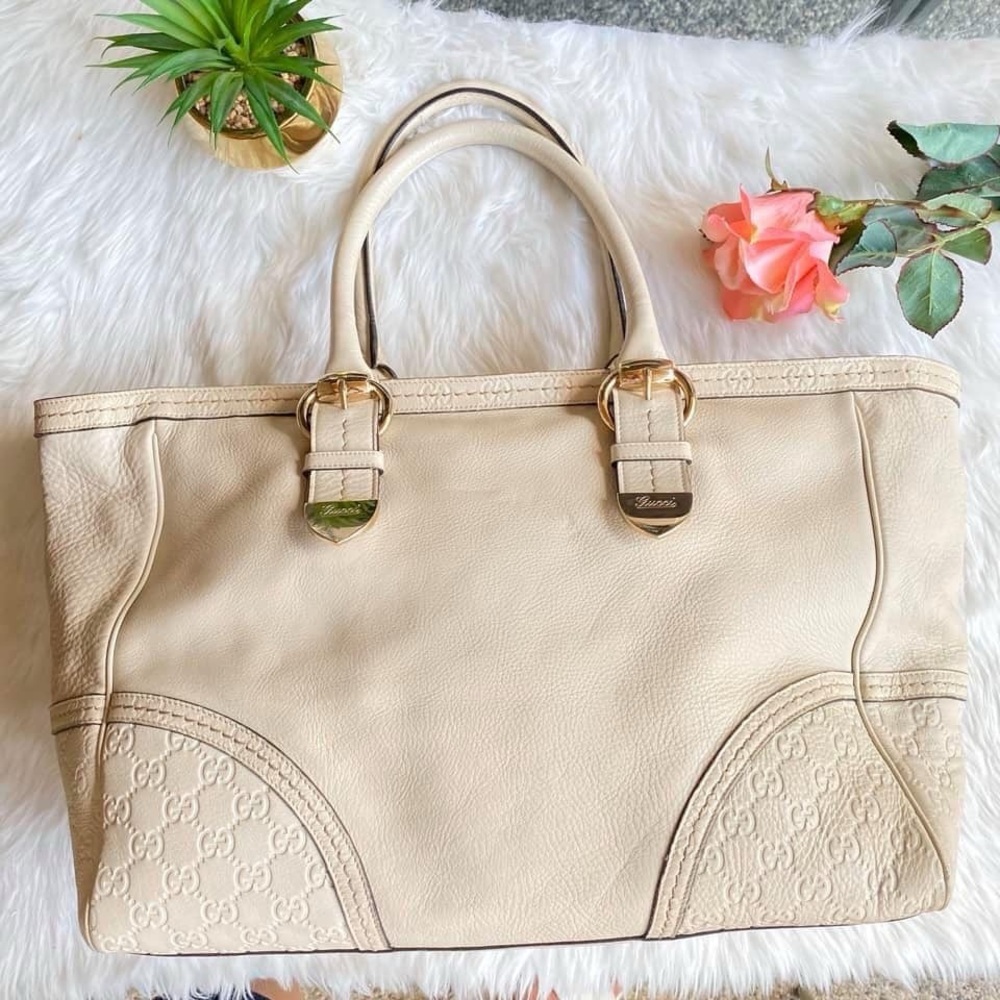 Authentic Gucci Guccissima Large Tote Leather